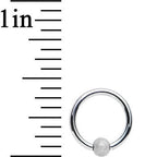 16G 5/16 Sandblasted Ball BCR Captive Ring