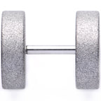 16G Silver Sandblasted Steel Cheater Plug Set
