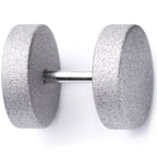 16G Silver Sandblasted Steel Cheater Plug Set