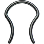 16G 5/8 Black Anodized Titanium Septum Retainer