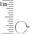 20G 5/16 Stainless Steel Clear Round Cubic Zirconia Nose Hoop