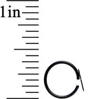 20G 5/16 Black IP Divine Cross Nose Hoop