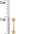 14G 9/16  CZ Gold Anodized All About Me Nipple Barbell Set