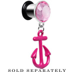 0G Pink Dangling Anchor Steel Plug
