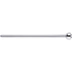 20G 3/4 Clear CZ Steel Straight Fishtail Nose Ring 2mm