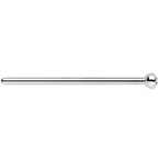 18G 3/4 Clear CZ Steel Straight Fishtail Nose Ring 2.5mm