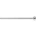20G 3/4 Clear CZ Steel Straight Fishtail Nose Ring 2.5mm