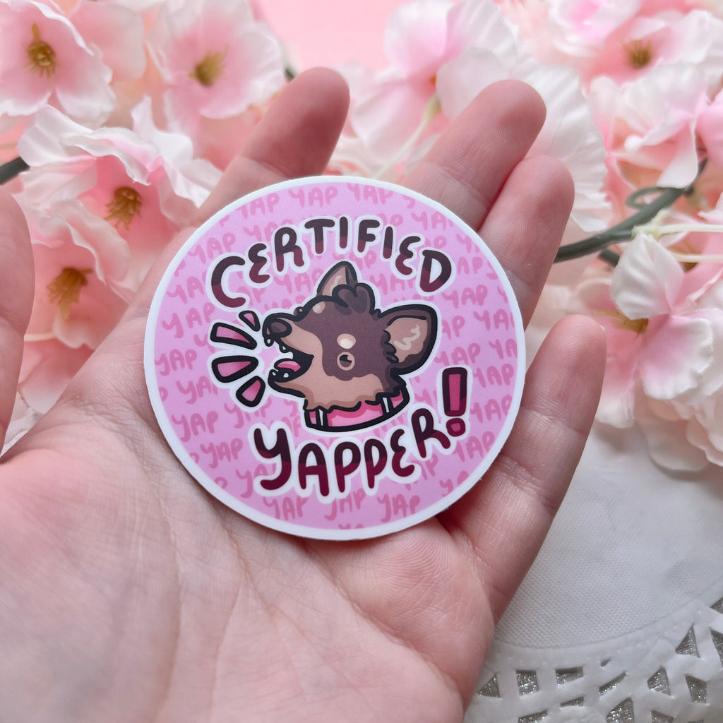 "Certified Yapper!" Chihuahua ~ Sticker