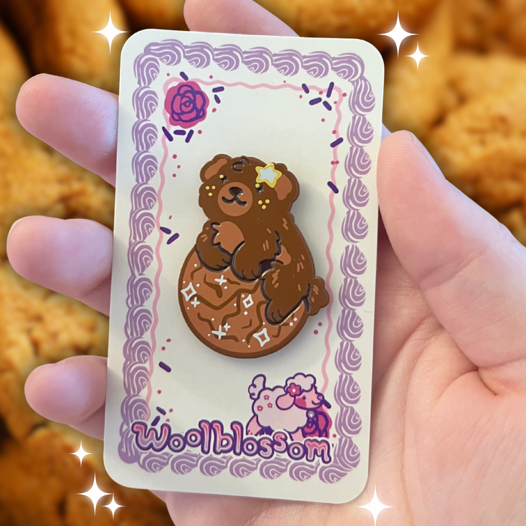 Cinnamon the Gingersnap Puppy ~ Soft Enamel Pin
