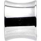 1/2 Moveable Clear Cubic Zirconia Stainless Steel Saddle Plug