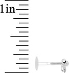16G 5/16 925 Sterling Silver Ribbon Bow Push In Tragus Earring