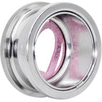 11/16 Stainless Steel Clear Gem Pink Heart Tunnel Plug