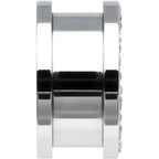 5/8 Stainless Steel Clear Gem Pink Anchor Tunnel Plug