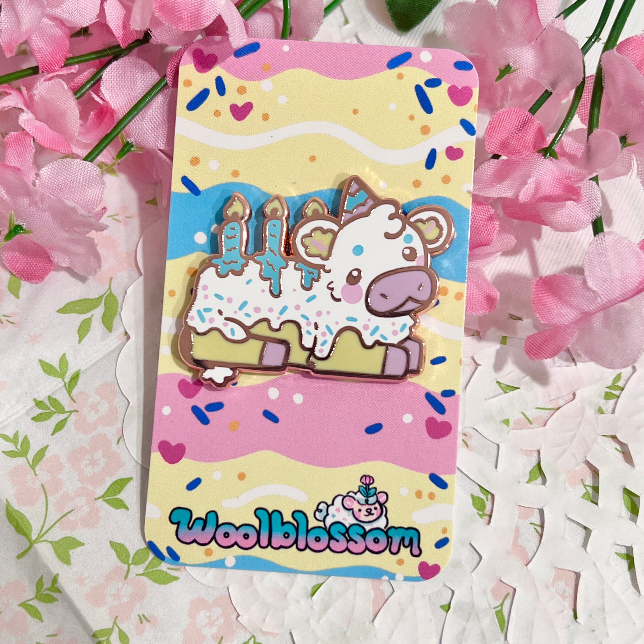 Icing the Birthday Cow! ~ Enamel Pin