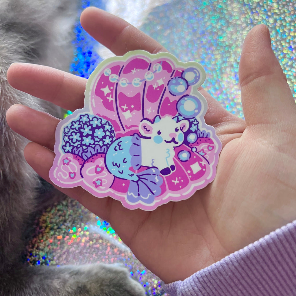 Pearl Shell Mer-Goat ~ Sticker