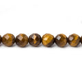 5.5mm Tiger Eye Faceted Round Beads, 14 inch