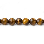 5.5mm Tiger Eye Faceted Round Beads, 14 inch