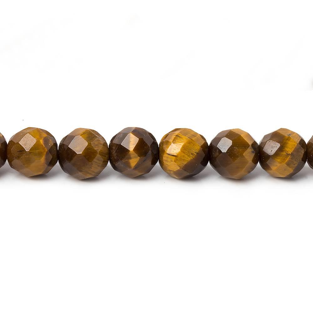 5.5mm Tiger Eye Faceted Round Beads, 14 inch