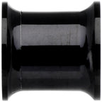 0G Clear CZ Gem Black IP Screw Fit Tunnel Plug Set