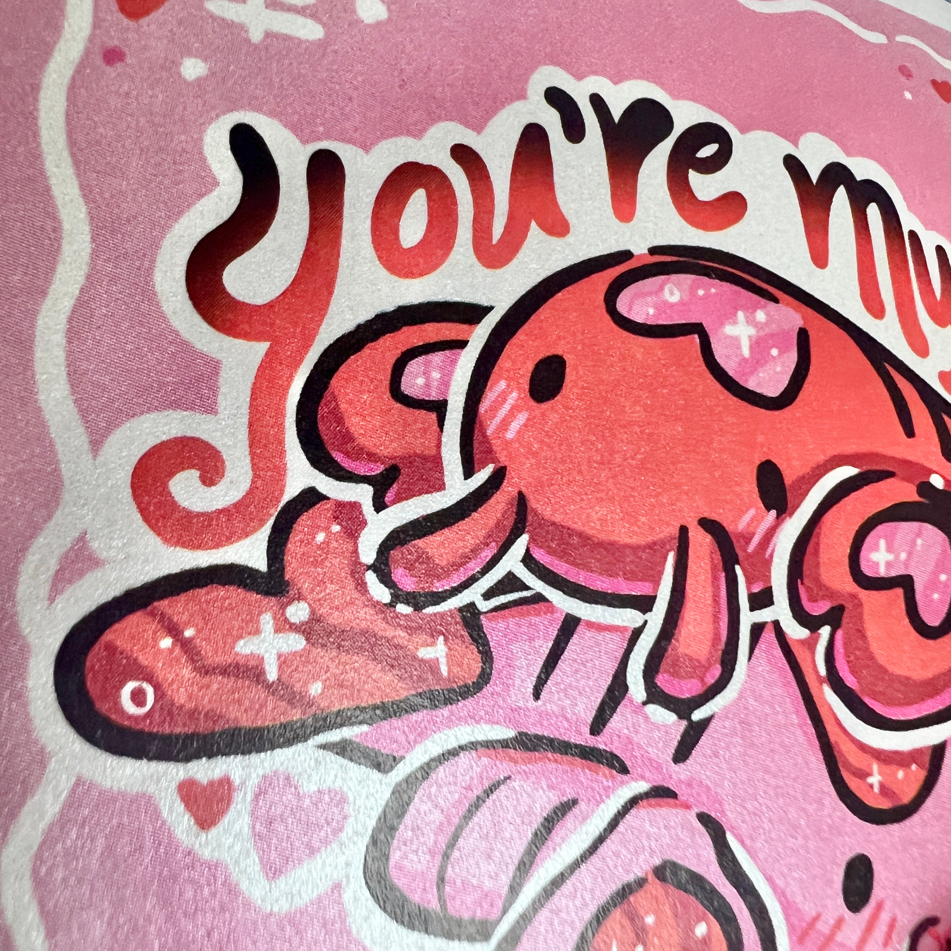 "You're My Lobster" Coral and Ruby Love-sters ~ Shimmer Print