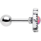 1/4 Pink Faux Opal Ornate Artistocracy Tragus Cartilage Earring