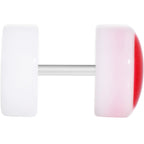 Stainless Steel Pink and Red Heart Cheater Plug
