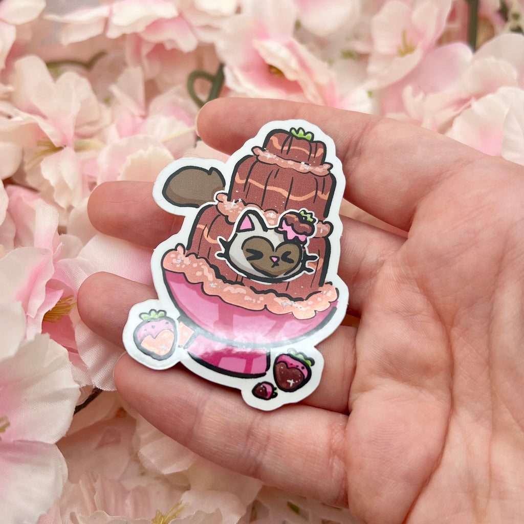 Chocolate Fountain Princess Bon-Bon ~ Metallic Sticker