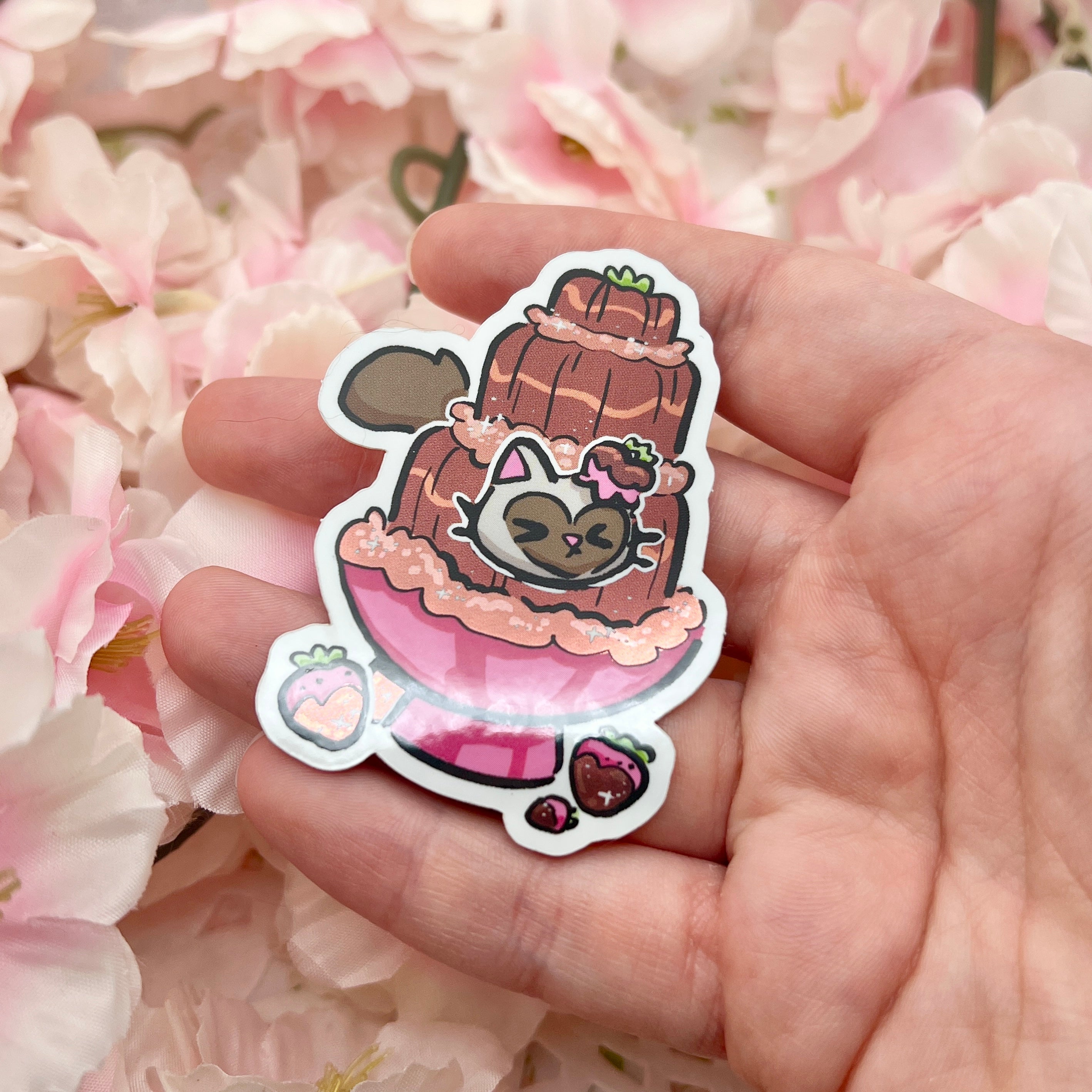 Chocolate Fountain Princess Bon-Bon ~ Metallic Sticker