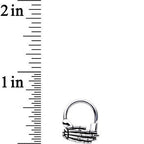 14G Stainless Steel Spooky Skeleton Hand Septum Clicker