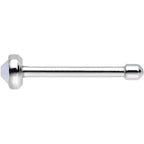Stainless Steel 2mm White Imitation Opalite Stone Nose Bone