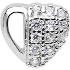 16G Stainless Steel Cubic Zirconia Heart Tragus Earring