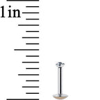 16G 1/4 Handmade Labret Created with Crystals 2.5mm
