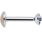 16G 1/4 Handmade Labret Created with Crystals 3mm