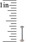 18G 1/4 Handmade Labret Created with Crystals 2.5mm