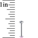 18G 5/16 Handmade Labret Created with Crystals 3mm