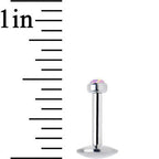 1/4 Steel 2.5mm Synthetic Pink Opal Internal Thread Tragus Earring