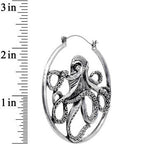 Octopus Tunnel Plug Hoop Hanger Earring Set