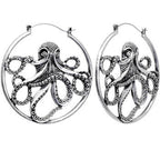 Octopus Tunnel Plug Hoop Hanger Earring Set