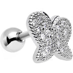 Clear CZ Gem See You in Spring Butterfly Tragus and Cartilage Earring