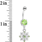 Green Gem Highland Wildflower Dangle Belly Ring