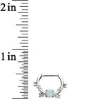 16G Clear Gem Iridescent Imitation Opal Simple Septum Clicker