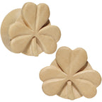 7/8 Organic Crocodile Wood Shamrock Saddle Plug Set