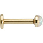 16G 5/16 White 3mm Synthetic Opal Internally Threaded Labret