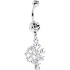 Aurora Gem Tree of Life Dangle Belly Ring