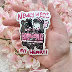 "Newly Weds At Heart!" Raccoon & Opossum ~ Sticker