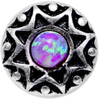 16G 1/4 Pink Faux Opal Star Shine Tragus Cartilage Earring