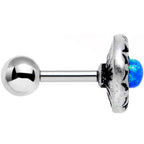 16G 1/4 Blue Faux Opal Star Shine Tragus Cartilage Earring