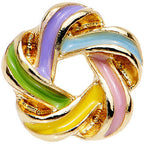 16G 1/4 Gold Anodized Festive Wreath Tragus Cartilage Earring