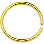 18G 3/8 Gold IP Annealed Steel Seamless Circular Ring