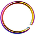 20G 5/16 Rainbow Anodized Annealed Steel Seamless Circular Ring
